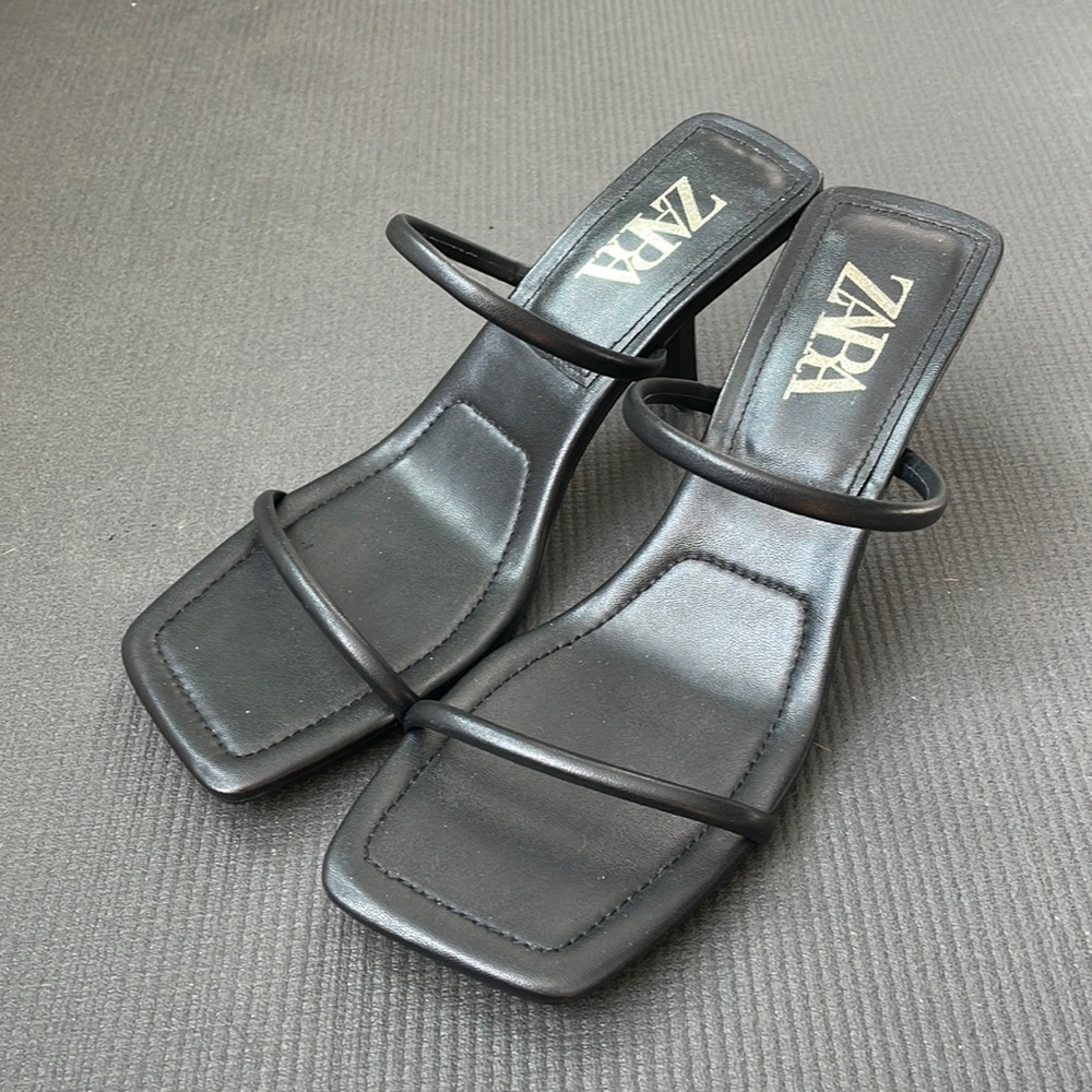 Zara Square Toe Sandals *Brand New*